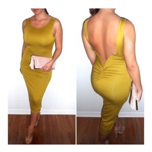 Open back midi dress